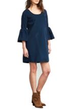 Women's Maternal America Bell Sleeve Maternity Dress - Blue