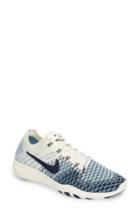 Women's Nike Free Tr Flyknit 2 Training Shoe .5 M - Blue
