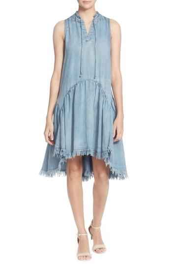 Women's Catherine Catherine Malandrino Keala Dropwaist Chambray Dress - Blue