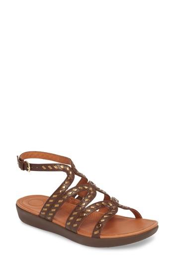 Women's Fitflop Strata Gladiator Sandal M - Brown