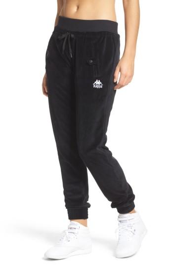 Women's Kappa Authentic Screwball Track Pants - Black