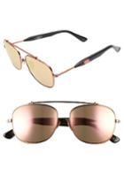 Women's Westward Leaning Malcolm No Middle 55mm Aviator Sunglasses - Black/ Rose Gold
