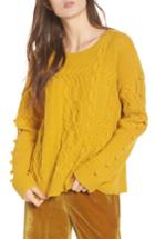 Women's Madewell Open Side Bobble Pullover Sweater, Size - Yellow