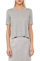 Women's Akris Punto Metallic Short Sleeve Sweater