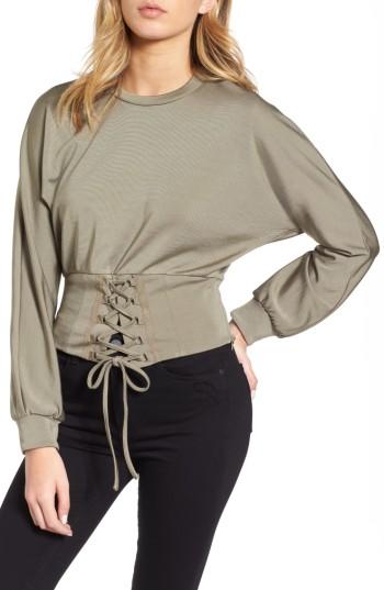 Women's Bardot Mila Lace-up Top