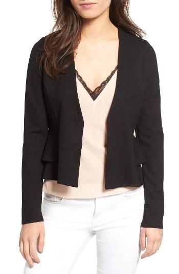Women's Guest Editor Peplum Jacket - Black