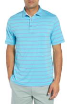 Men's Bobby Jones Ferry Stripe Classic Fit Golf Polo - Blue