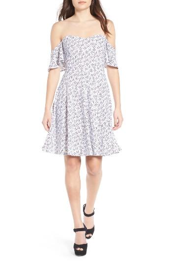 Women's Leith Off The Shoulder Fit & Flare Dress - White