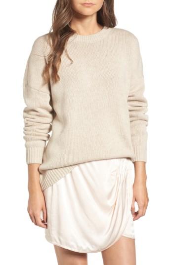 Women's Treasure & Bond X Something Navy Crewneck Sweater - Beige