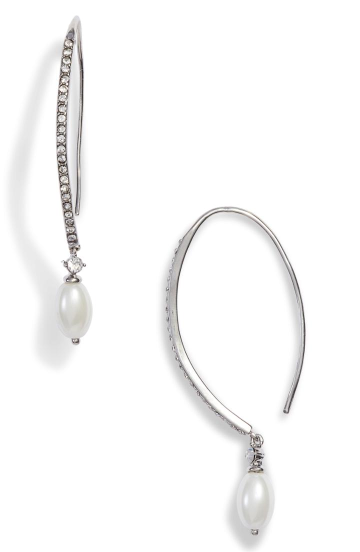 Women's Jenny Packham Imitation Pearl Threader Earrings