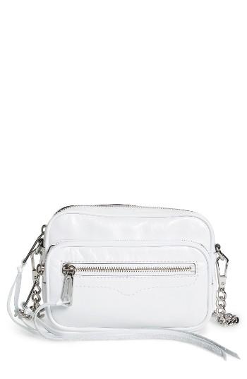 Rebecca Minoff Solstice Leather Camera Bag - White