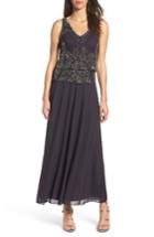 Women's Pisarro Nights Beaded Tiered Popover Gown