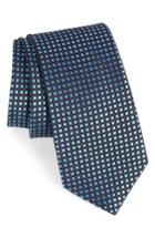 Men's Nordstrom Men's Shop Laguna Check Silk Tie, Size X-long - Black