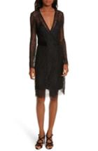Women's Diane Von Furstenberg Faux-wrap Lace Overlay Dress - Black