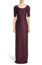 Women's St. John Evening Scooped Neck Hansh Knit Column Gown