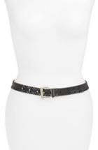 Women's Kate Spade New York Reversible Leather Belt - Black/ Gold