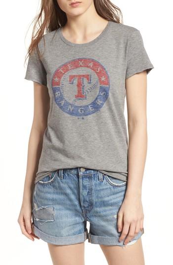 Women's '47 Texas Rangers Fader Letter Tee - Grey