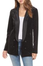 Women's Leith Studded Velour Blazer, Size - Black