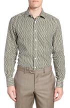 Men's Strong Suit By Ilaria Urbinati Edmond Slim Fit Print Dress Shirt L - Green