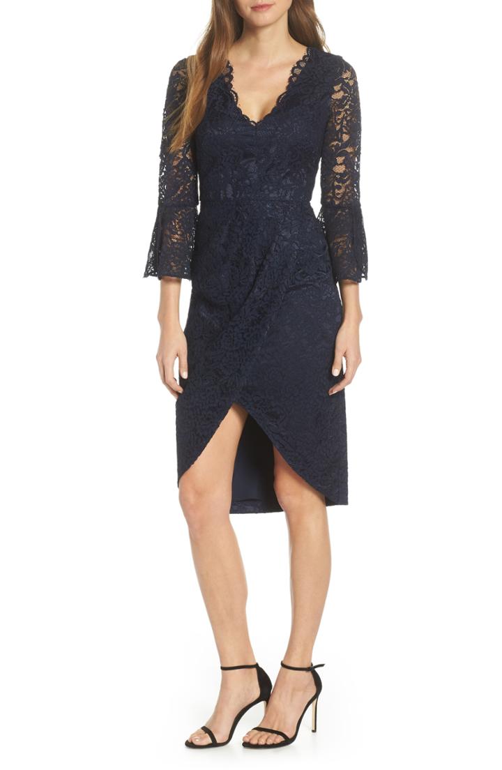 Women's Eliza J Floral Lace Sheath Dress - Blue