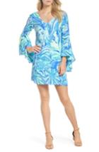 Women's Lilly Pulitzer Rosalia Bell Sleeve Shift Dress - Blue/green