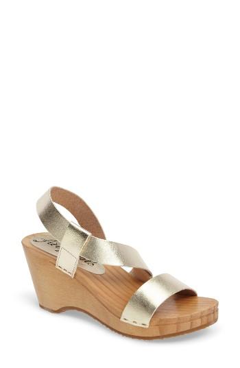 Women's Free People Dune Beach Clog Us / 37eu - Metallic