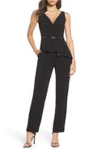 Women's Vince Camuto Embellished Belt Peplum Jumpsuit