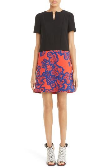 Women's Carven Mixed Media Shift Dress