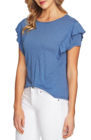 Women's Cece Tiered Ruffle Sleeve Top - Blue