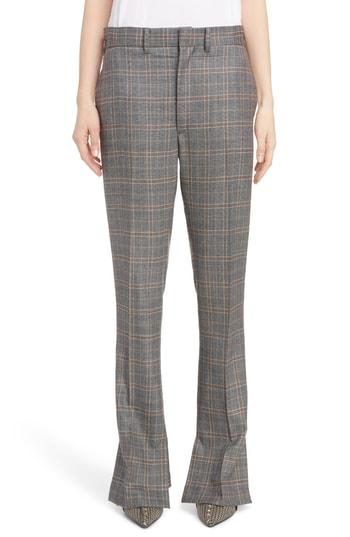 Women's Toga Plaid Wool Pants Us / 40 Fr - Grey