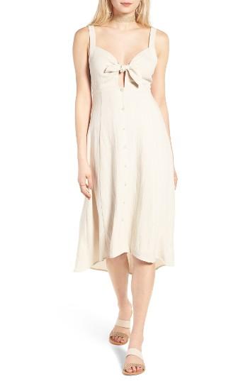 Women's Astr The Label Tie Front Midi Dress
