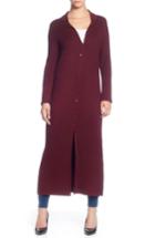 Women's Catherine Catherine Malandrino Rib Knit Long Sleeve Duster Sweater - Pink