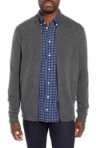 Men's Nordstrom Men's Shop Merino Wool Blend Bomber Sweater - Grey