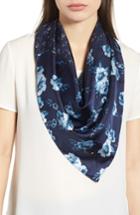 Women's Kate Spade New York Prairie Rose Patchwork Silk Square Scarf, Size - Blue