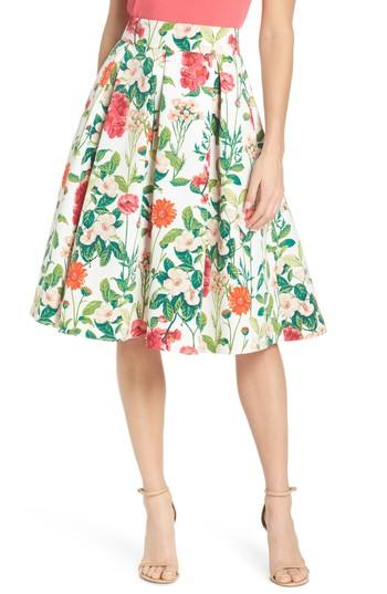 Women's Eliza J Floral A-line Skirt - Ivory