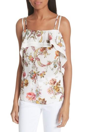 Women's Needle & Thread Rainbow Rose Deconstructed Top - Ivory