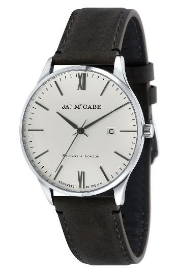 Men's James Mccabe London Leather Strap Watch, 40mm
