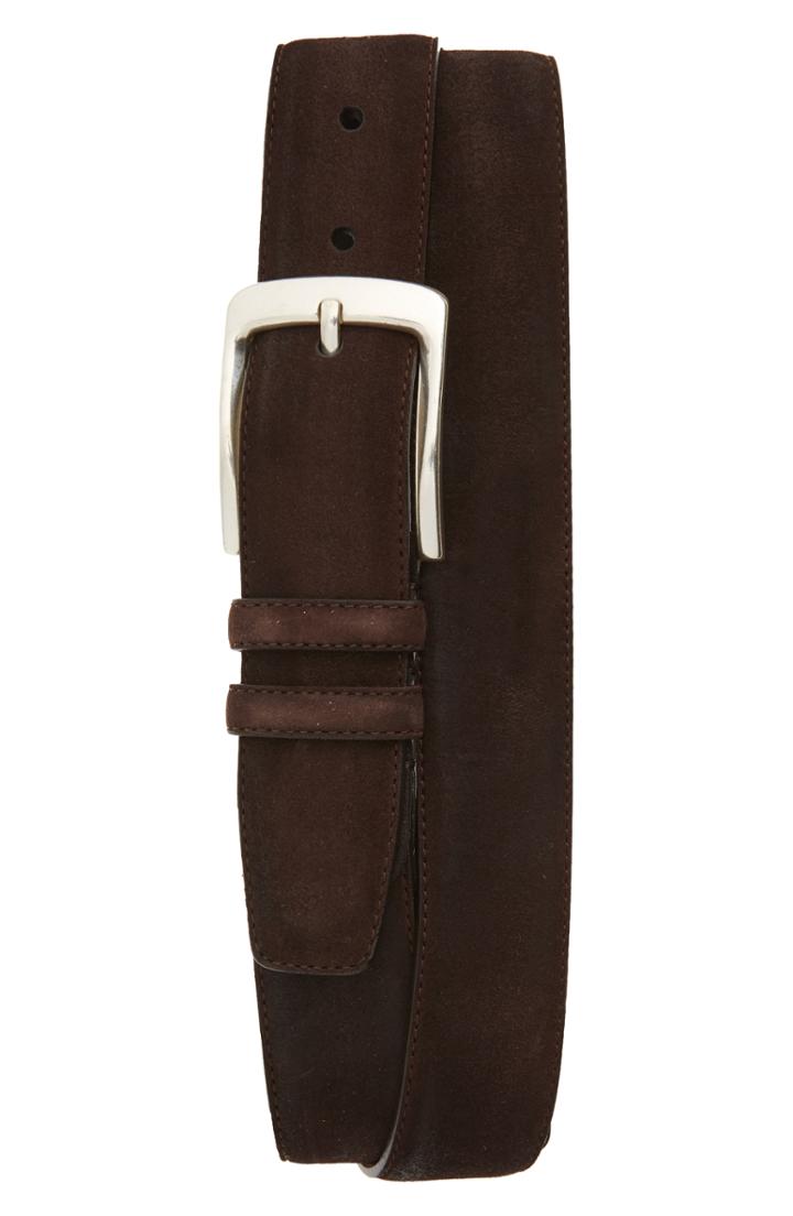 Men's Mezlan Suede Belt - Brown