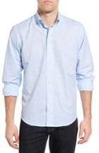 Men's Ledbury The Boughton Classic Fit Linen Blend Sport Shirt, Size - Blue