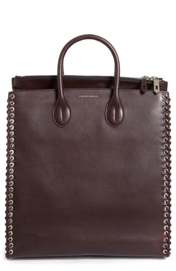Calvin Klein 205w39nyc Whipstitch Calfskin Tote - Brown
