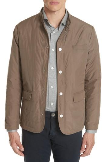 Men's Eleventy Quilted Jacket - Beige