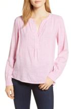 Women's Vineyard Vines Stripe Cotton Blend Top - Coral