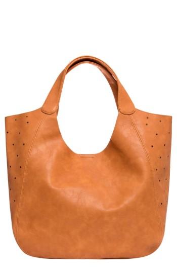 Urban Originals Masterpiece Perforated Vegan Leather Tote - Brown