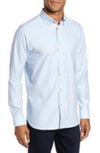 Men's Ted Baker London Annisley Modern Slim Fit Sport Shirt (m) - Blue