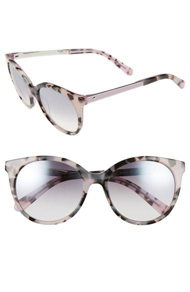 Women's Kate Spade New York 'amayas' 53mm Cat Eye Sunglasses - Lilac/ Havana