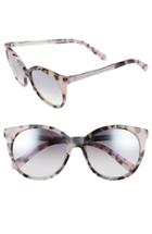 Women's Kate Spade New York 'amayas' 53mm Cat Eye Sunglasses - Lilac/ Havana