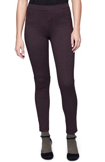 Petite Women's Sanctuary Grease Leggings, Size P - Burgundy