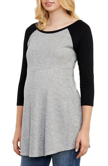 Women's Maternal America Baseball Maternity Tee