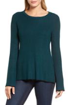 Women's Vince Camuto Tipped Bell Sleeve Sweater - Green