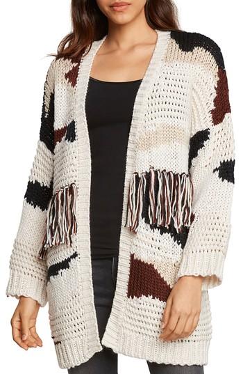 Women's Willow & Clay Chunky Fringe Cardigan - Purple